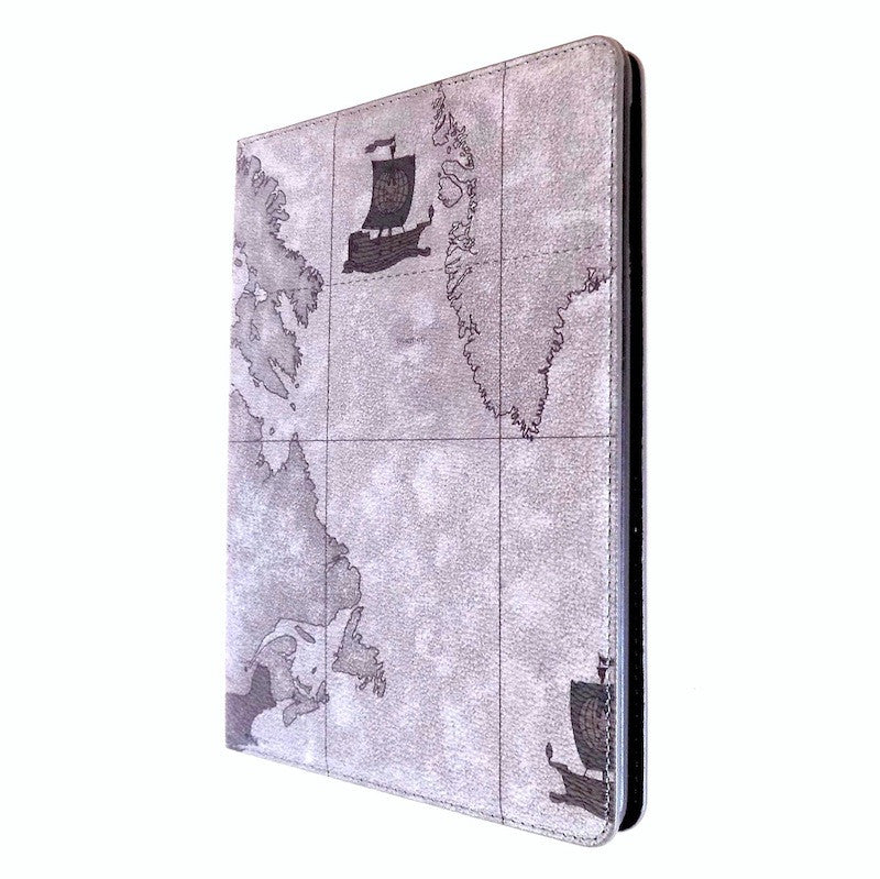 Bracevor Map Design Smart Leather Case for Apple iPad mini 1- Grey a