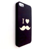Bracevor Noctilucent Design Oil Coated PC Hard Case for iPhone 5 5S (Moustache)