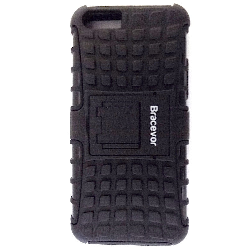 Bracevor Rugged Armor Hybrid Kickstand Case Cover for Apple iPhone 5c - Black