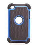 Triple Layer Defender Back Case for Apple iPod Touch 4 - Blue