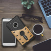 Motorola Moto G5 [5 inch] Back Case Cover Hybrid 360 Rotating Kickstand - Golden