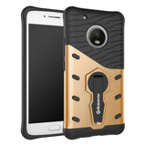 Motorola Moto G5 [5 inch] Back Case Cover Hybrid 360 Rotating Kickstand - Golden