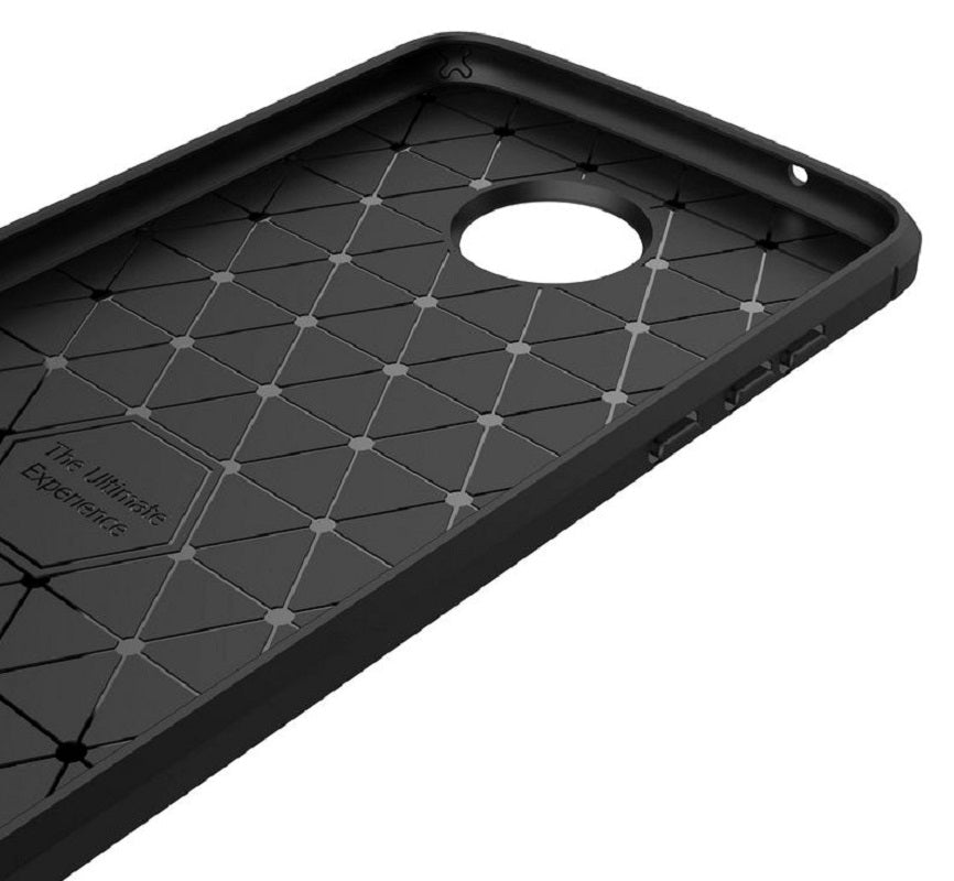 Bracevor Motorola Moto C (5 inch) Back Case Cover | Anti Slip | Rugged Armor - Shimmer Black