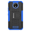 Shockproof Motorola Moto C (5 inch) Hybrid Kickstand Back Case Defender Cover - Blue