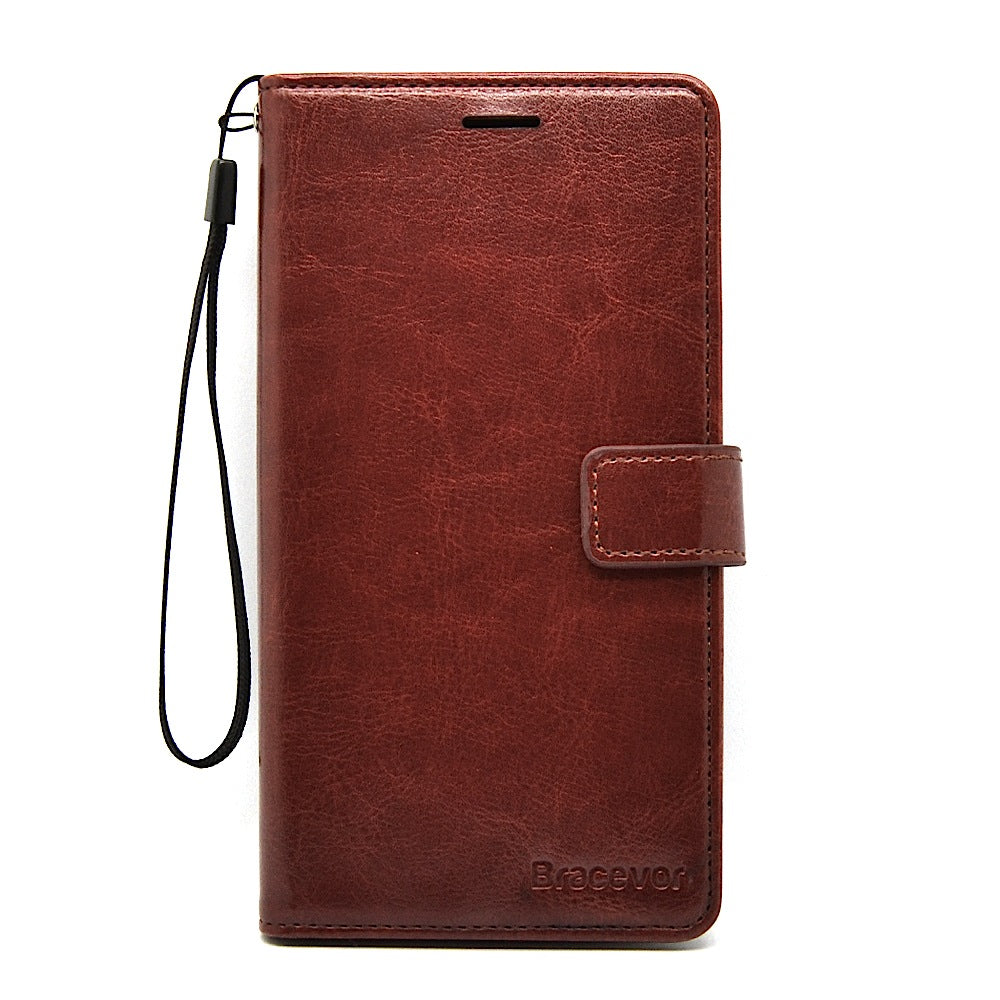 Bracevor Xiaomi Redmi Note 5 Premium Flip Cover Leather Case | Inner TPU | Wallet Stand - Executive Brown