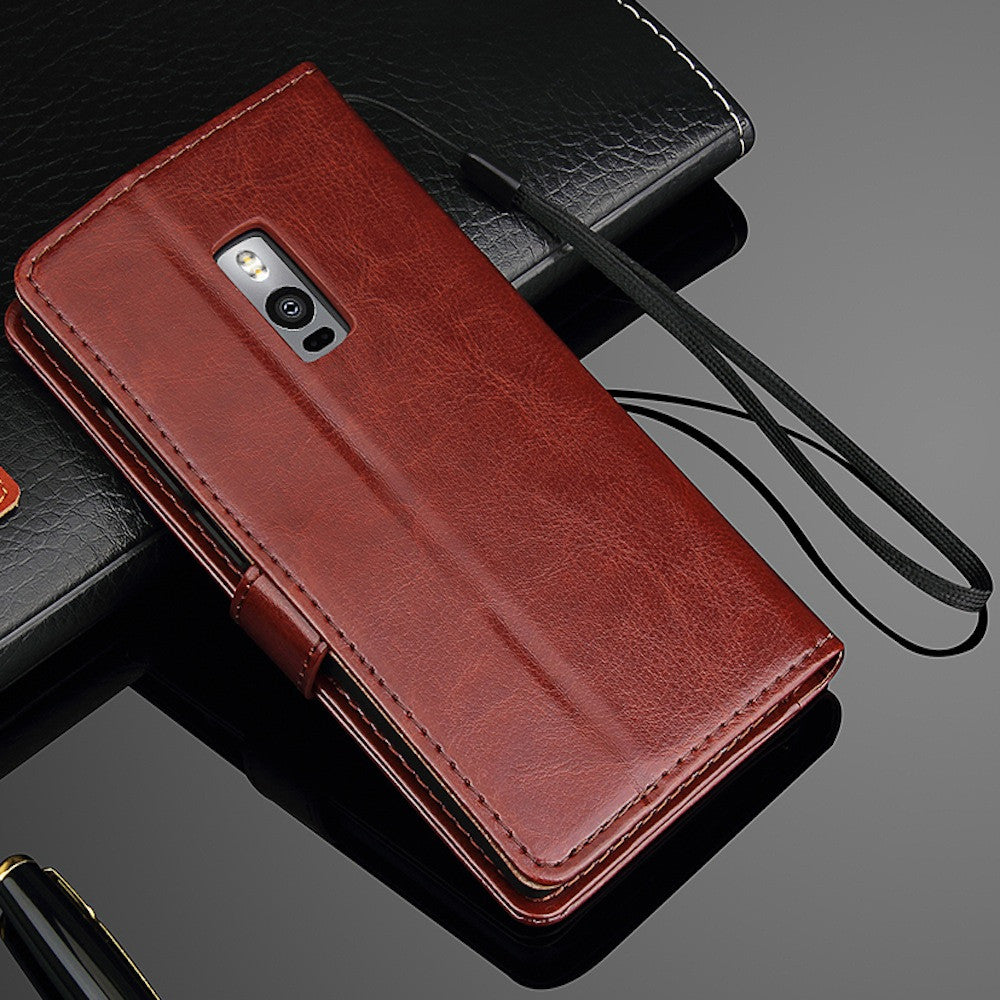 Executive Brown OnePlus 2 Wallet Leather Cover