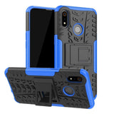 Bracevor Shockproof Realme 3 | 3i Hybrid Kickstand Back Case Defender Cover - Blue