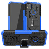 Bracevor Shockproof Xiaomi Redmi 9 Hybrid Kickstand Back Case Defender Cover - Blue
