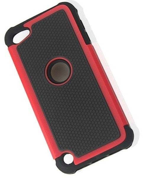 Bracevor Triple Layer Defender Back Case Cover for Apple iPod Touch 5 - Red