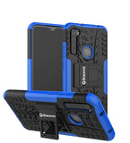 Bracevor Shockproof Xiaomi Redmi Note 8 Hybrid Kickstand Back Case Defender Cover - Blue