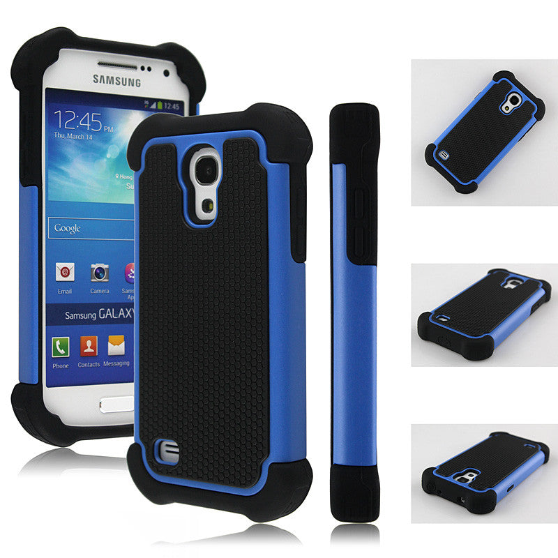 Bracevor Triple Layer Defender Back Case for Samsung Galaxy S4 mini - Blue