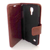 Bracevor Executive Brown Samsung Galaxy S4 mini Wallet Leather Stand Cover i9190 i9192
