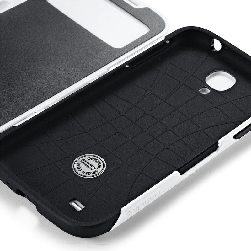 Bracevor S View Armor Smart Flip Case for Samsung Galaxy S4 i9500 - White 3