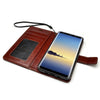 Bracevor Samsung Galaxy Note 8 Flip Cover Leather Case : Inner TPU, Premium Leather, Card Slots, Wallet Stand - Executive Brown