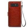 Bracevor Samsung Galaxy Note 8 Flip Cover Leather Case : Inner TPU, Premium Leather, Card Slots, Wallet Stand - Executive Brown